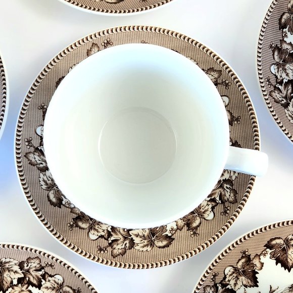 Vintage - Set of 6 - Flat Cup & Saucer Set - Westbourne by SPODE - Picture 3 of 14